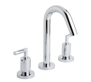 Batería de lavabo caño inclinado Cromado Ixo